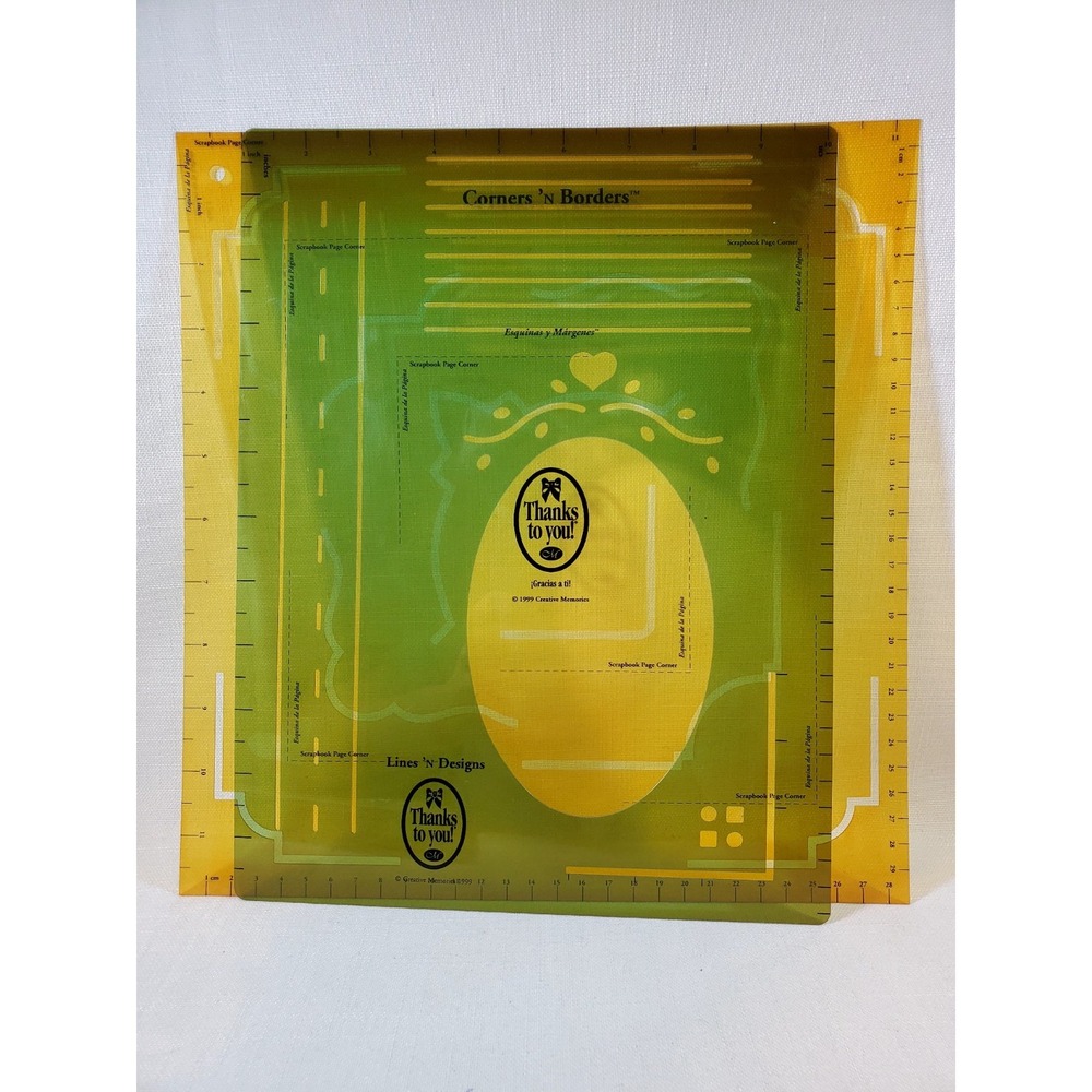 Set Of 2-Vtg Creative Memories Lines 'N Designs & Corner's 'N‎ Borders Stencils